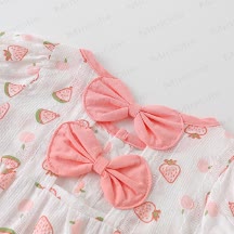 Baby Strawberry Cotton Romper - image 4