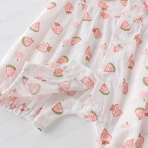 Baby Strawberry Cotton Romper - image 5