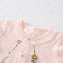 Baby Flower Cotton Romper - image 3