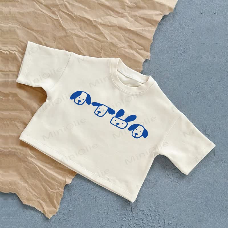 Baby Dog Painting T-Shirt - White - 2-3T - image 1