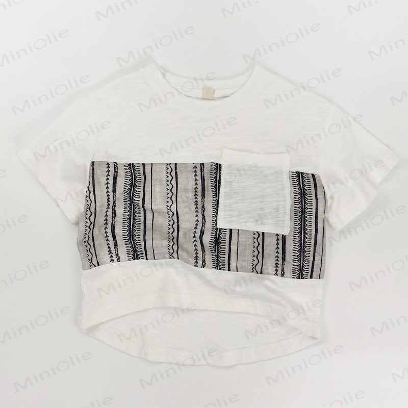 Toddler Cotton Striped Tee or Shorts - Beige - 6-7T - image 2