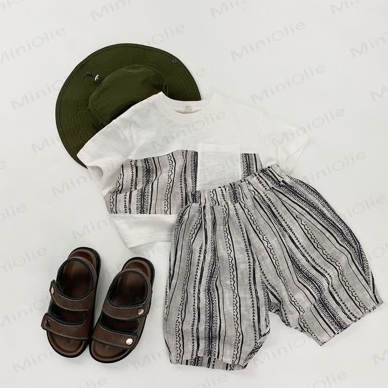 Toddler Cotton Striped Tee or Shorts - image 1