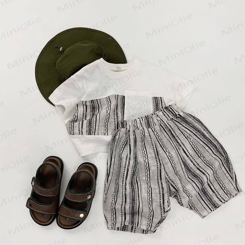 Toddler Cotton Striped Tee or Shorts - image 1