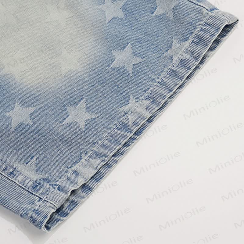 Toddler Kid Boys Star Print Denim Shorts - image 6