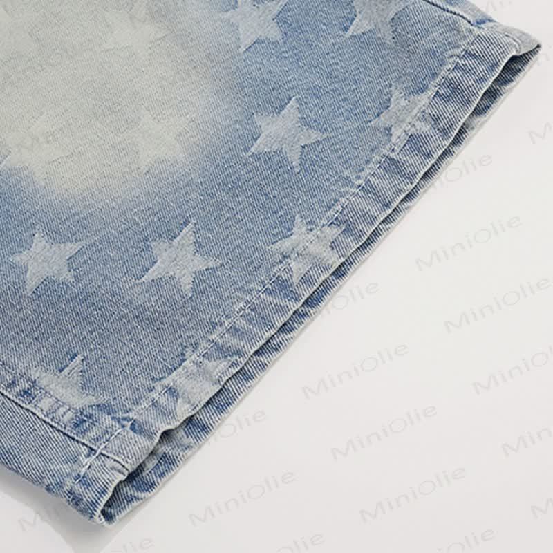 Toddler Kid Boys Star Print Denim Shorts - image 6