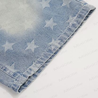 Toddler Kid Boys Star Print Denim Shorts - image 6