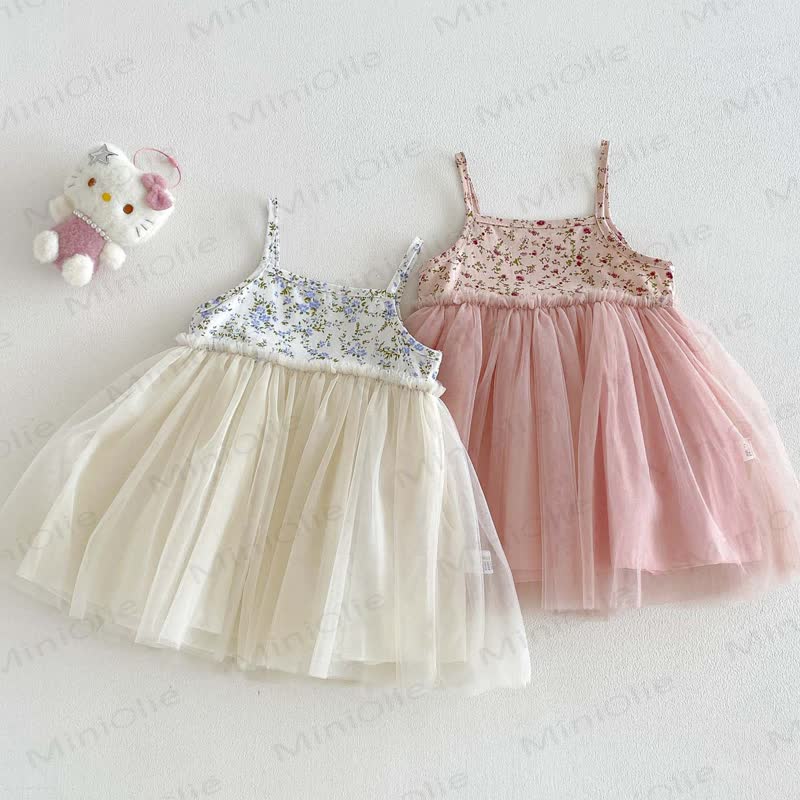 Baby Floral Tulle Sleeveless Dress - image 1