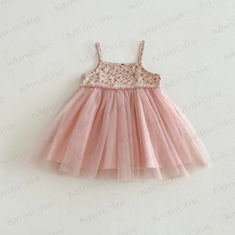 Baby Floral Tulle Sleeveless Dress - Pink - 2-3T - image 3