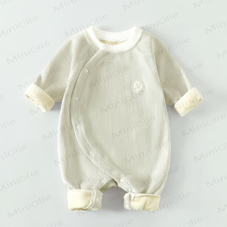 Baby Fleece Newborn Romper - Grey - 18-24M - image 4