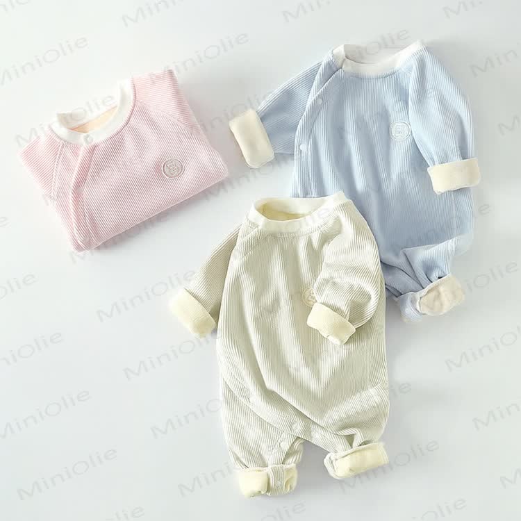 Baby Fleece Newborn Romper - image 1