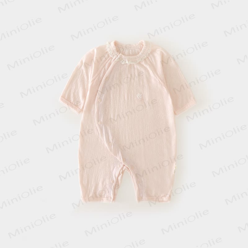 Baby Flower Pajamas Romper - Pink - 18-24M - image 2