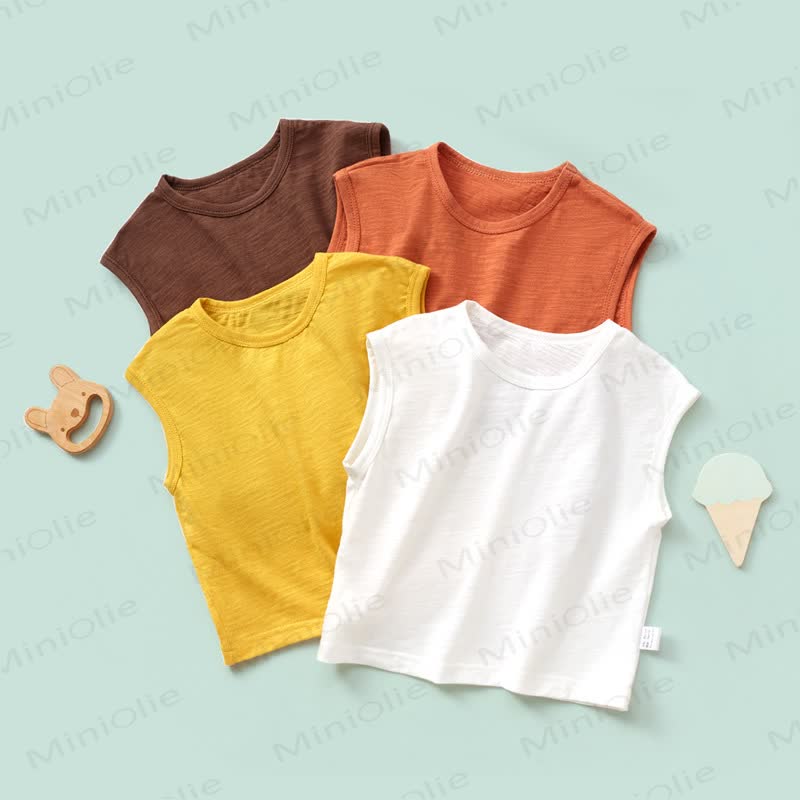 Baby Toddler Solid Color Crew Neck T-shirt - image 1