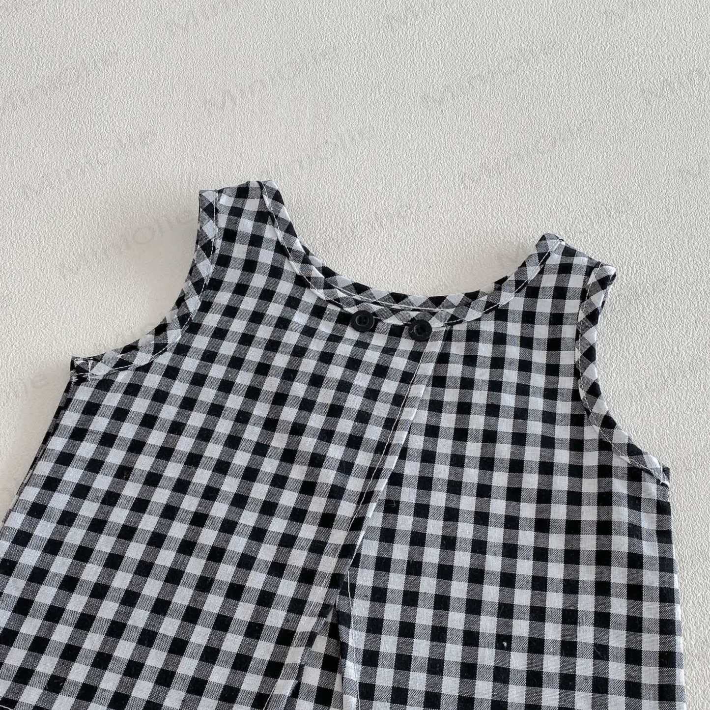 Baby Girls Cotton Gingham Tank Top and Pants 2- Piece Set - image 6
