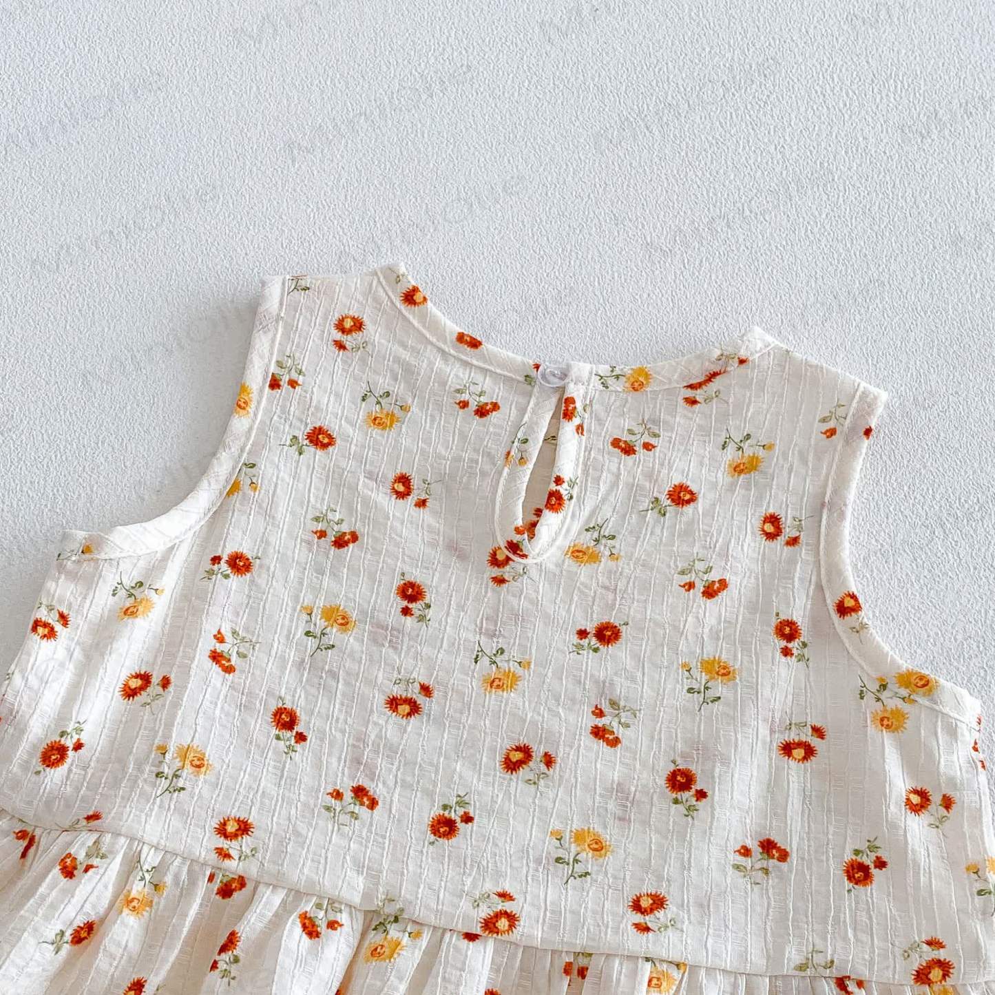 Baby Ruffle Cotton Floral or Heart Print Tank Top and Shorts Set - image 9
