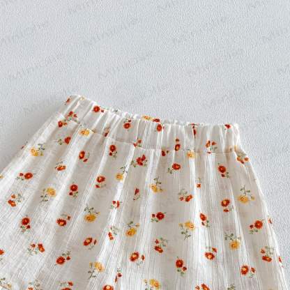 Baby Ruffle Cotton Floral or Heart Print Tank Top and Shorts Set - image 10