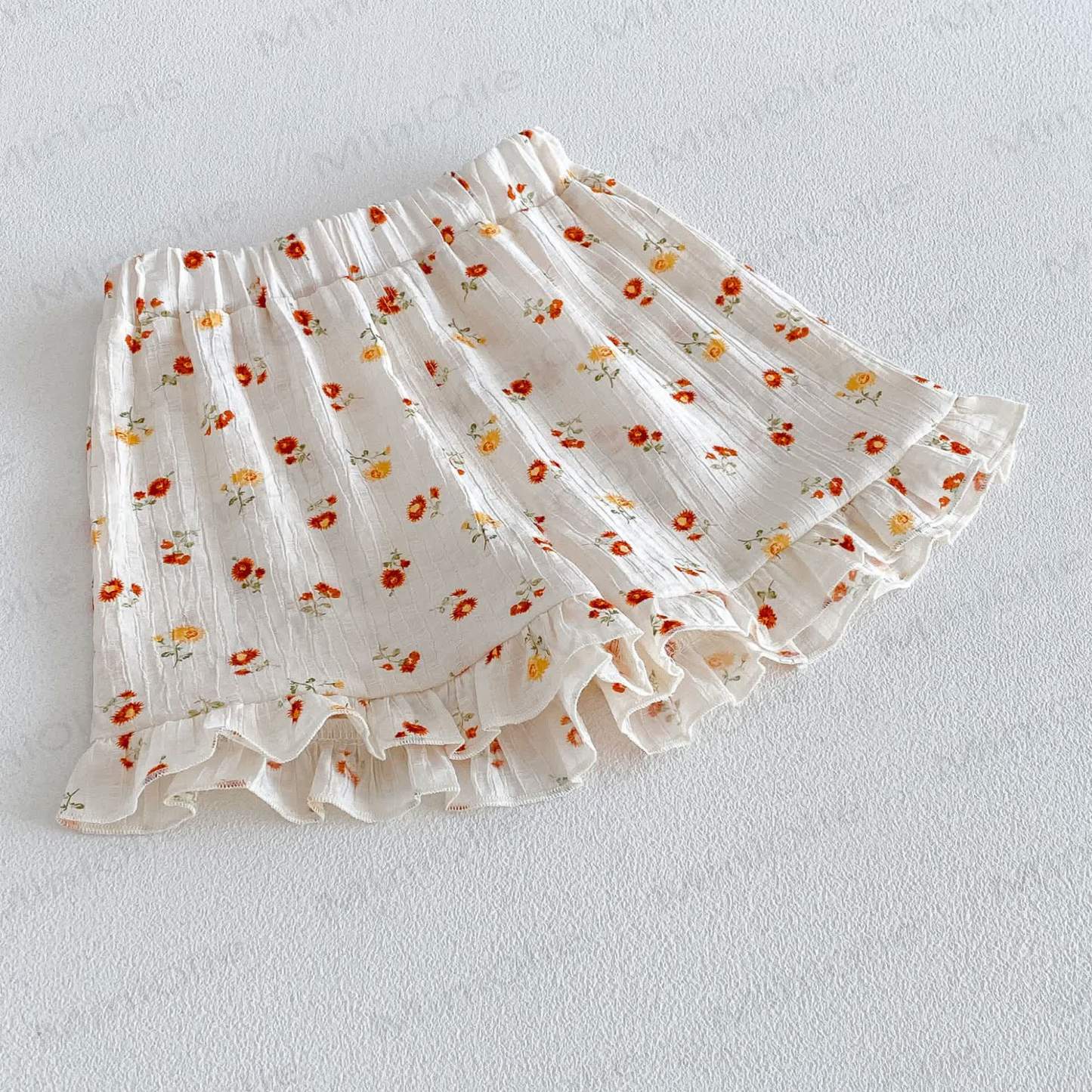 Baby Ruffle Cotton Floral or Heart Print Tank Top and Shorts Set - image 11