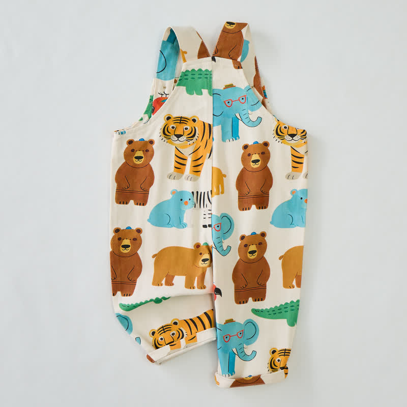 Baby Toddler Animals Print Overalls - image 3