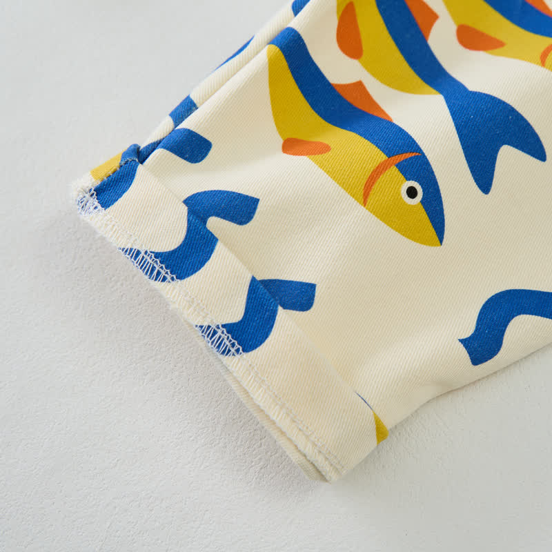 Baby Toddler Sardine Print Overalls - image 6