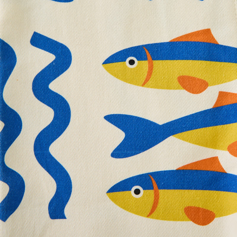 Baby Toddler Sardine Print Overalls - image 3