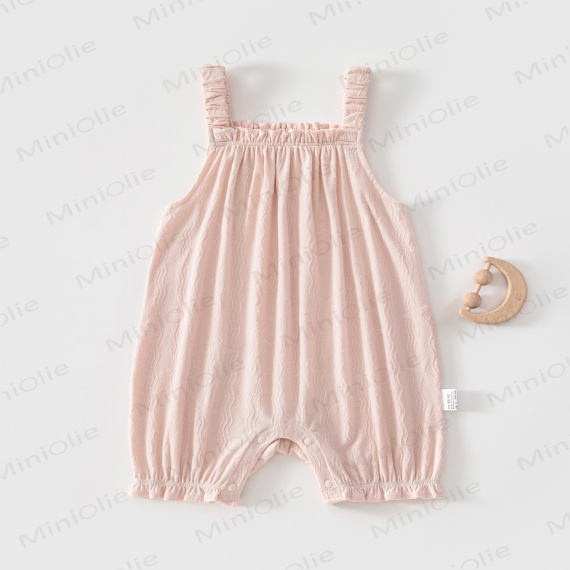 Baby Starfish Cotton Bubble Romper - Pink - 3-4T - image 2