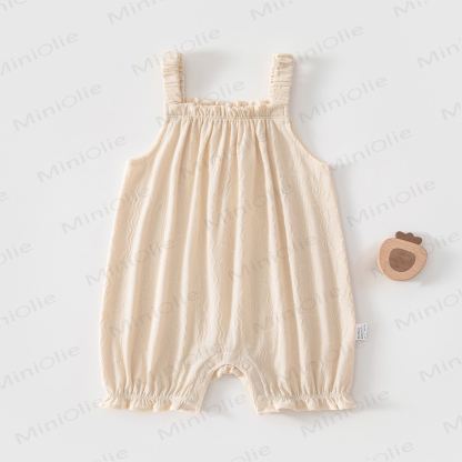 Baby Starfish Cotton Bubble Romper - Beige - 3-4T - image 8