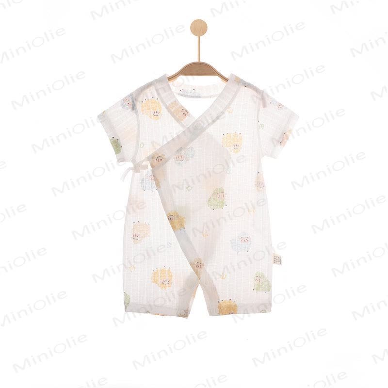 Baby Animal/Crown/ Cloud Wrap Romper - White Sheep - 1-2T - image 6