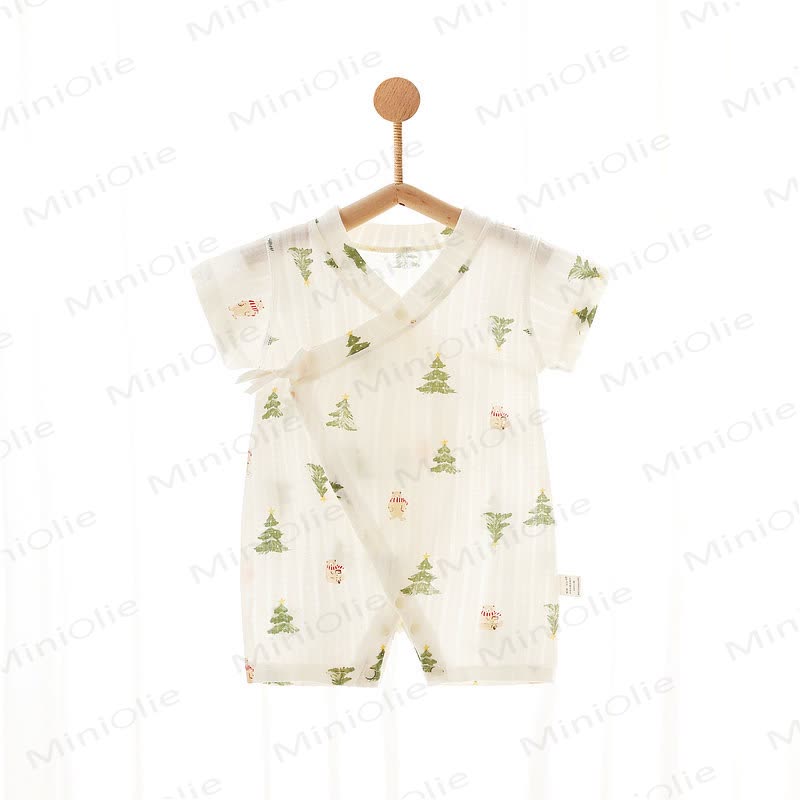 Baby Animal/Crown/ Cloud Wrap Romper - Beige Forest - 1-2T - image 7