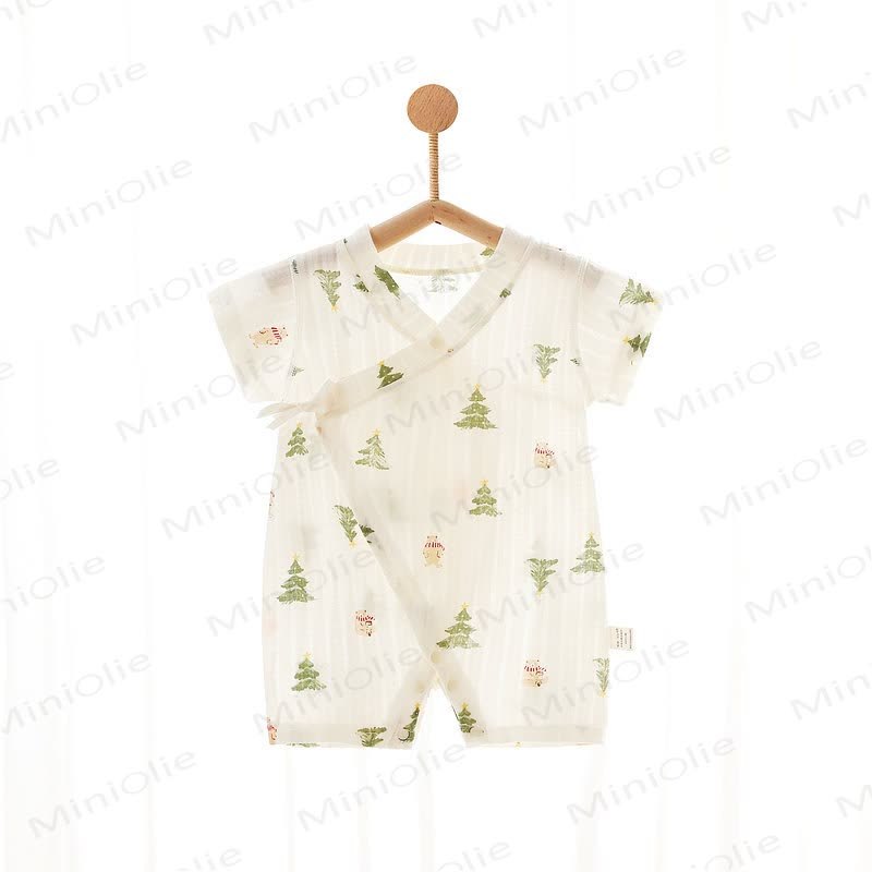 Baby Animal/Crown/ Cloud Wrap Romper - Beige Forest - 1-2T - image 7