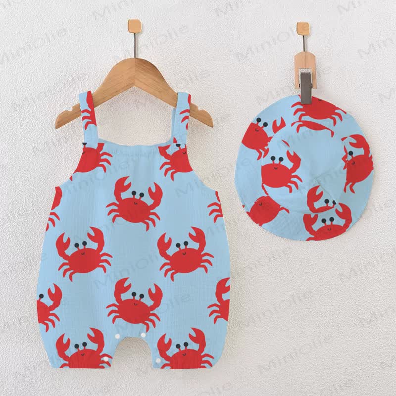 Baby Blue Crab Romper with Hat - Blue - 18-24M - image 1