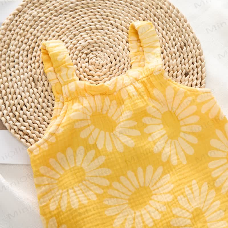 Baby Sunflower Yellow Romper with Hat - image 3