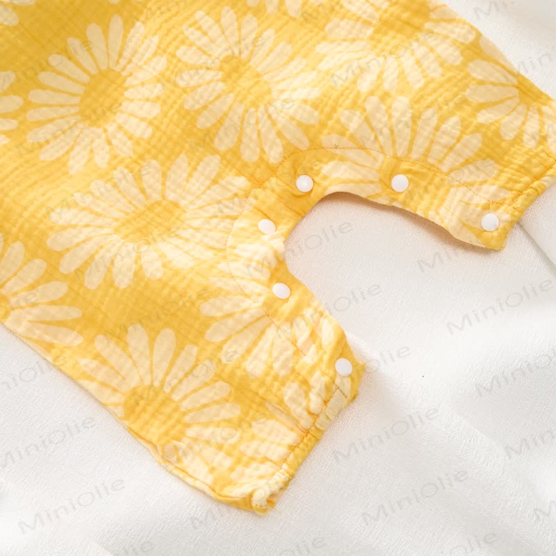 Baby Sunflower Yellow Romper with Hat - image 4