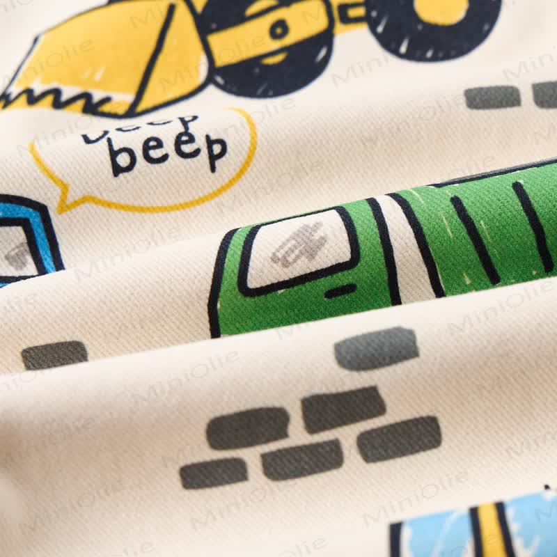 Baby Toddler Excavator Beige Pocket Overalls - image 5