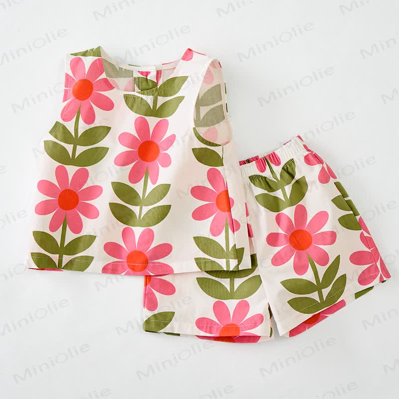Baby Toddler Flower Sleeveless 2-piece Set - image 2