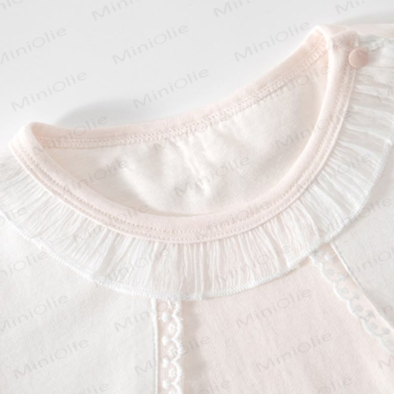 Baby Girl Floral Lace Trim Romper - image 5