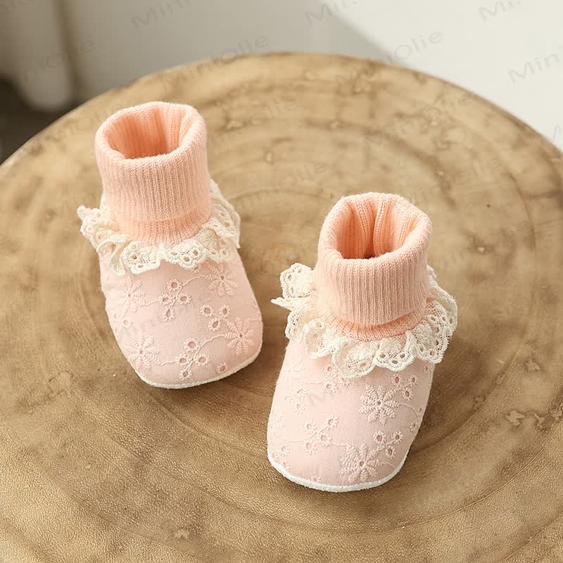 Baby Lace Embroidered Socks Shoes - image 17