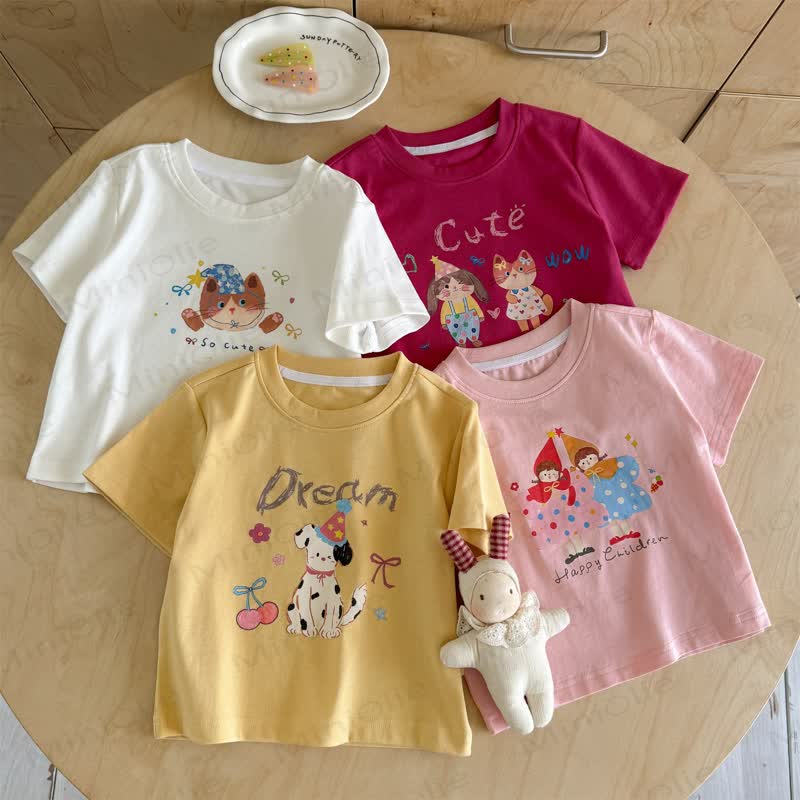 Toddler Girls Fairy and Animal Print T-Shirt - image 1