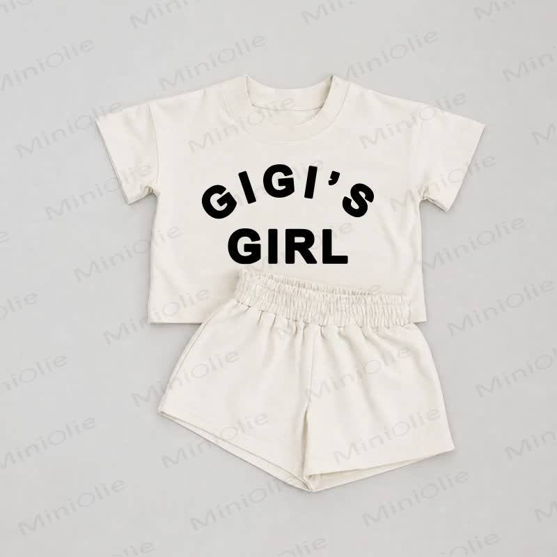 GIGI'S BOY/GIRL Baby White Tee and Shorts 2-piece Set - White - GIGI'S GIRL: 2-3T - image 2