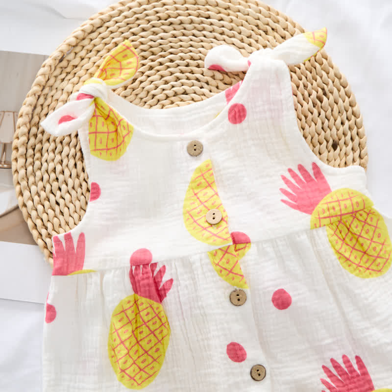 Baby Girl Pineapple Suspenders 2-piece Set - image 3