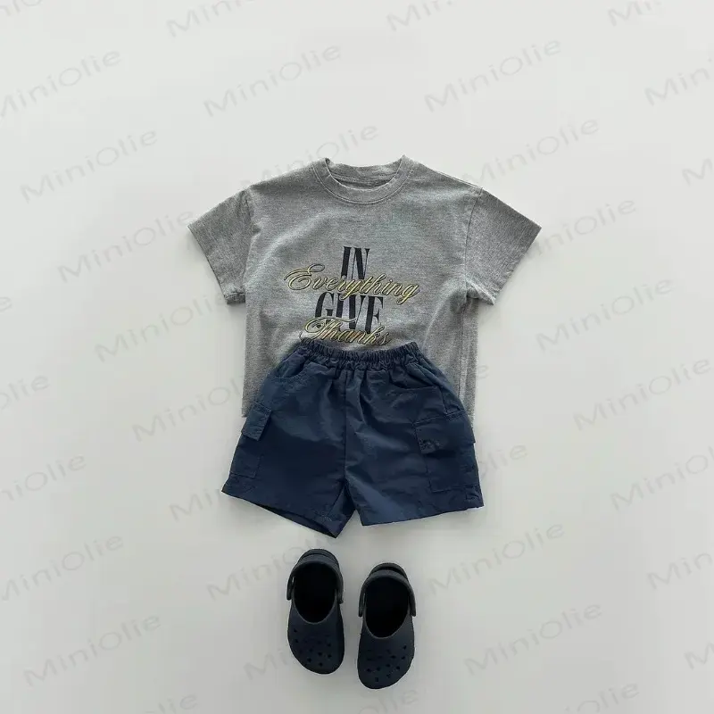 Toddler Boys Solid Color Shorts - Navy - 6-7T - image 2