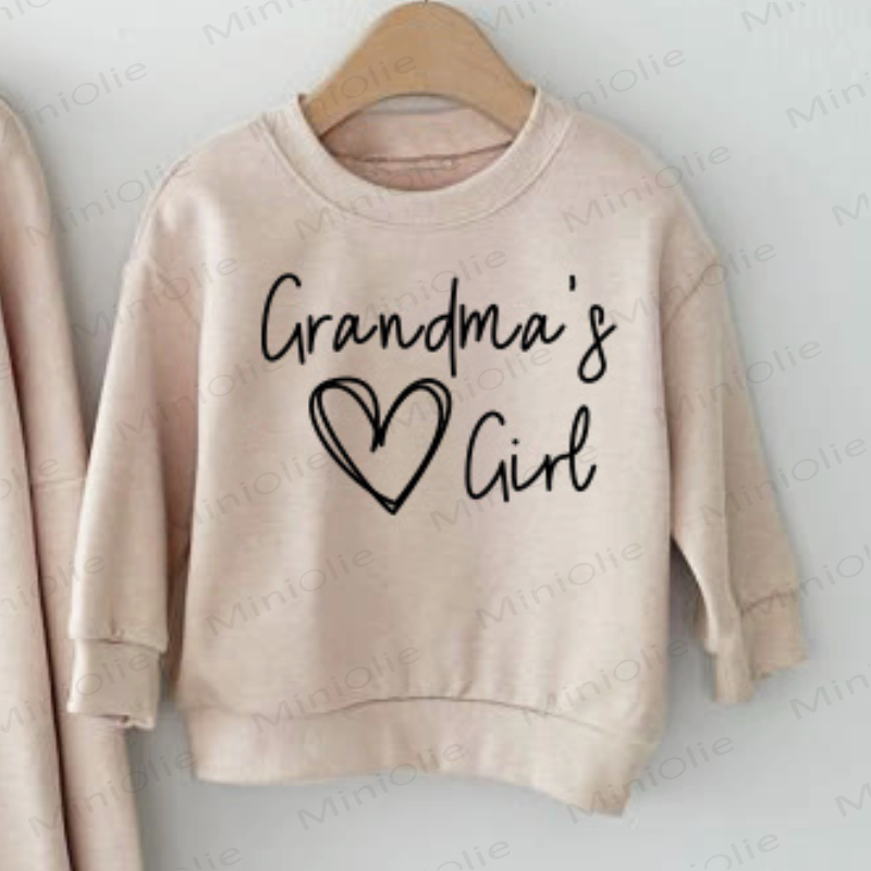 GRANDMA/GRANDMA'S GIRL Family Sweatshirt  - Beige - 2-3T - image 2