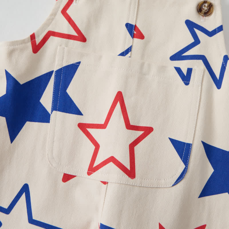 Baby Toddler Beige Star Overalls  - image 5