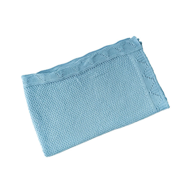 Personalized Baby Name Cotton Blanket - Blue - image 6