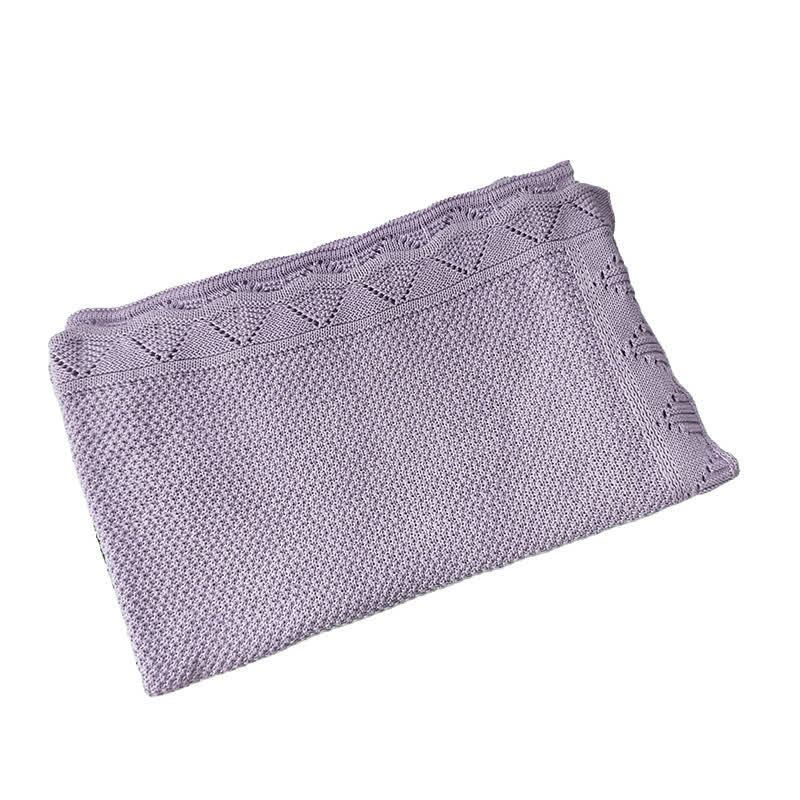 Personalized Baby Name Cotton Blanket - Purple - image 7