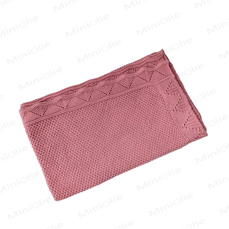Personalized Baby Name Cotton Blanket - Rose Pink - image 8