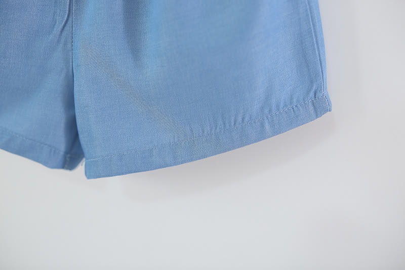 Baby Toddler Girl Denim Mushroom Sleeveless Set - image 7