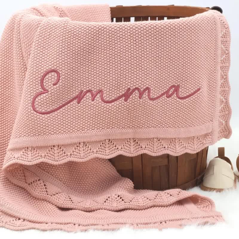 Personalized Baby Name Cotton Blanket - image 1