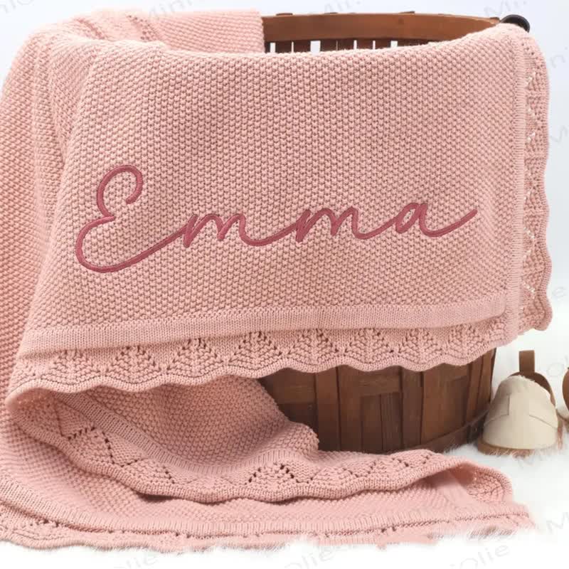 Personalized Baby Name Cotton Blanket - image 1