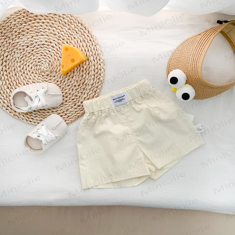 Baby Boys Solid Color Shorts - Beige - 2-3T - image 2