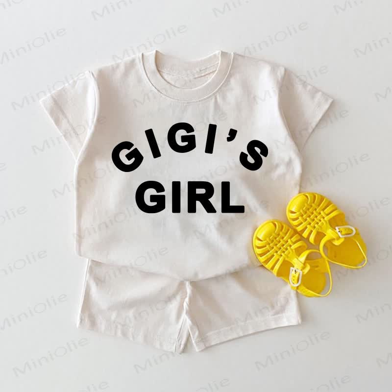 GIGI'S BOY/GIRL Baby White Tee and Shorts 2-piece Set - White - GIGI'S GIRL: 2-3T - image 2