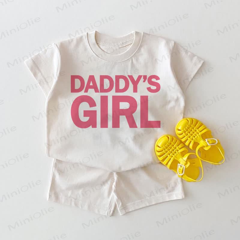 DADDY'S GIRL Baby White Tee and Shorts 2-piece Set - White - 2-3T - image 1